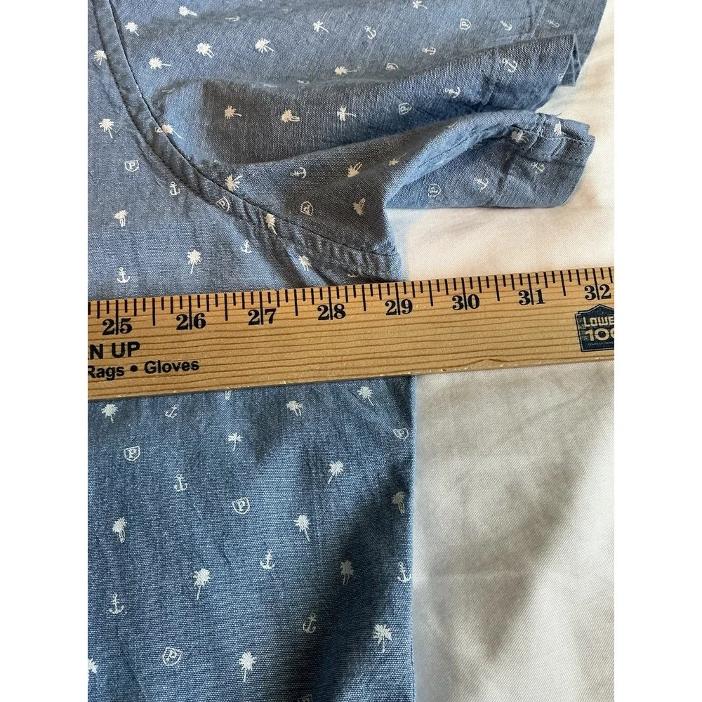 U.S. Polo‎ Assn. Short Sleeve Button Down Shirt Mens Nautical Blue 3XL